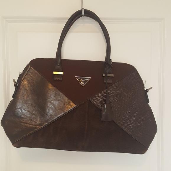 David Jones Brown Textured Leather Purse - Picture 1 of 6